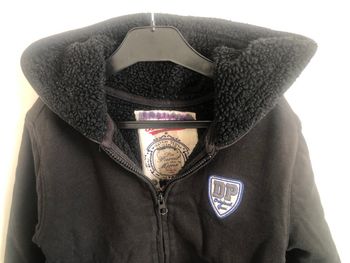 Gilet capuche doublé DPAM chaud 6 ans noir