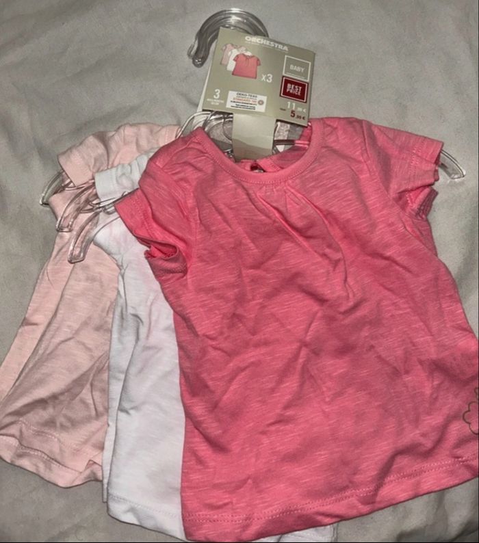 Lot 3 t shirt neufs 3 mois orchestra