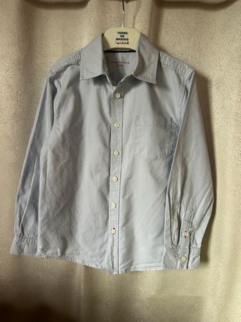 Chemise coton bleu ciel 8 ans Monoprix 