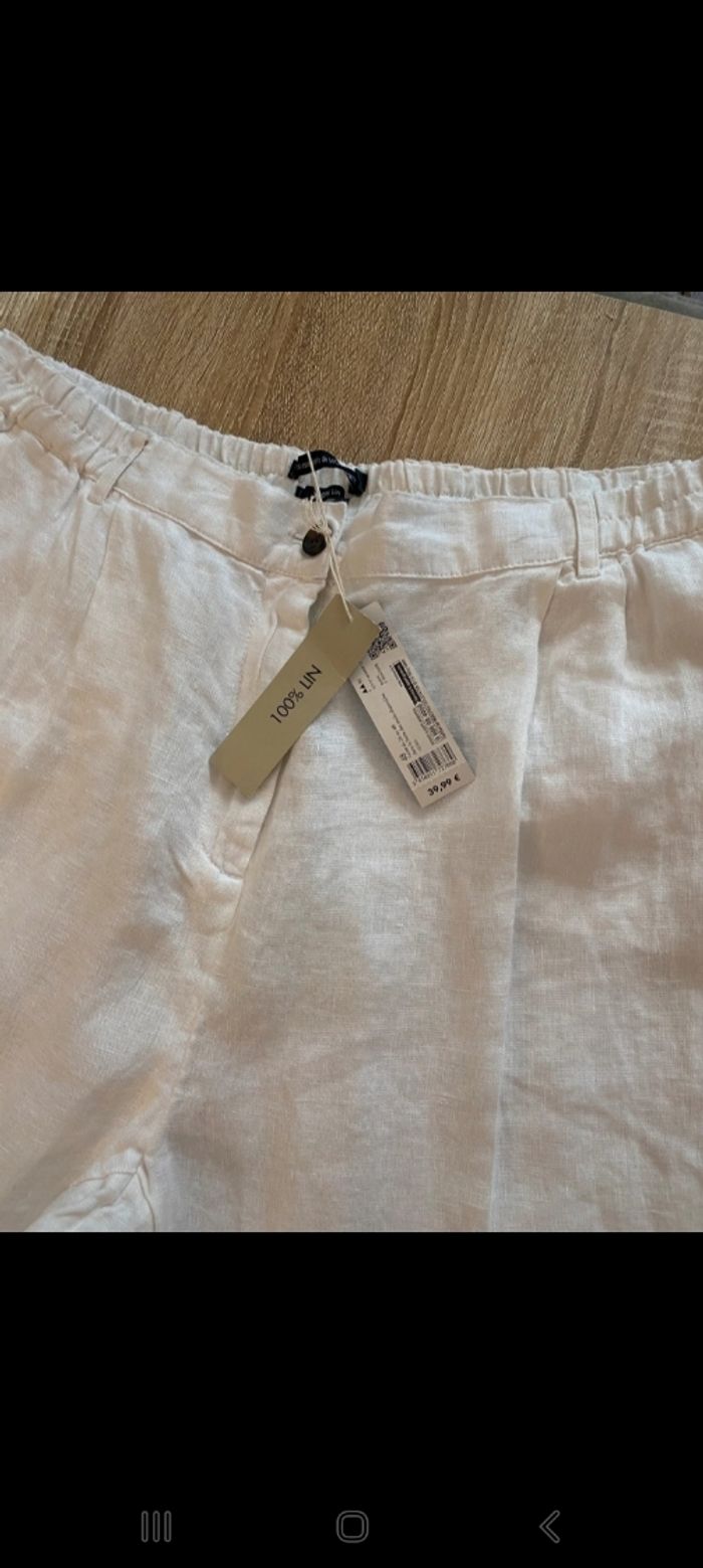 Pantalon monoprix lin blanc - photo numéro 4