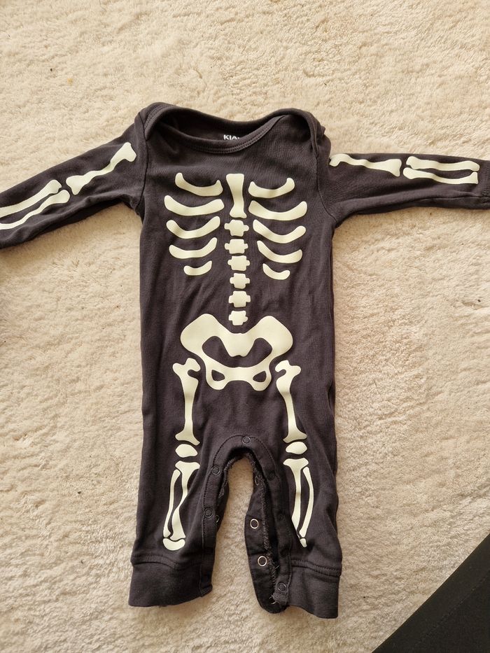 Pyjama squelette fluorescent