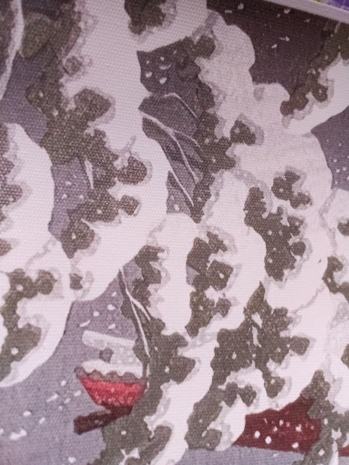 AFFICHE POSTER TOILE A3 JAPON HIVER NEIGE - photo numéro 2