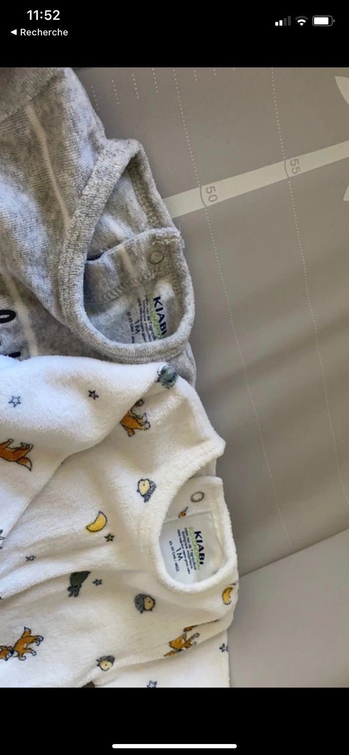 Lot de 2 bodys 1 mois Kiabi - photo numéro 2