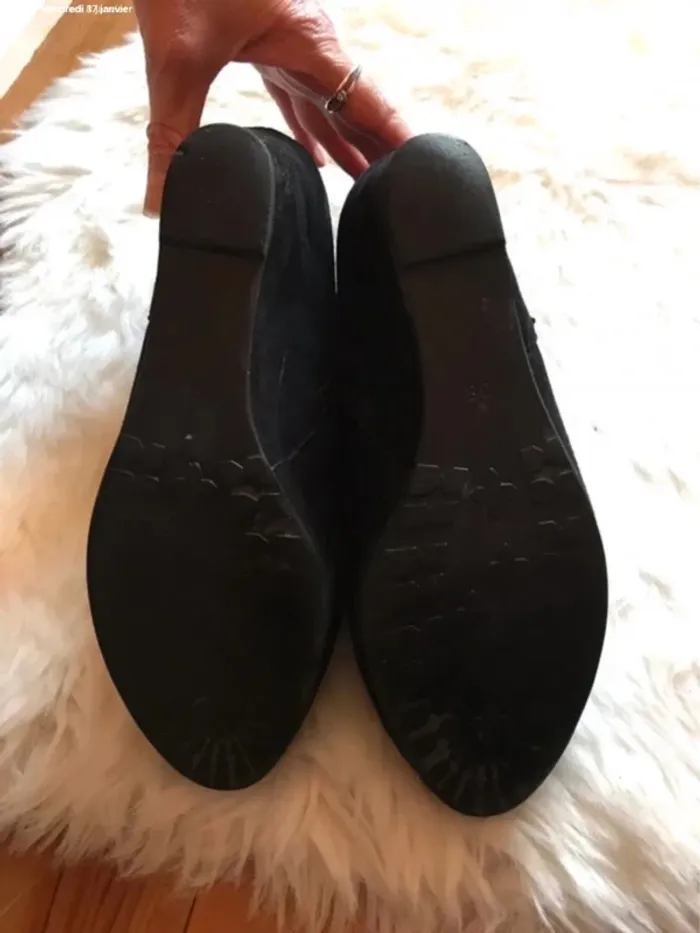 Bottines noires compensées Bisous confiture 38 - photo numéro 12