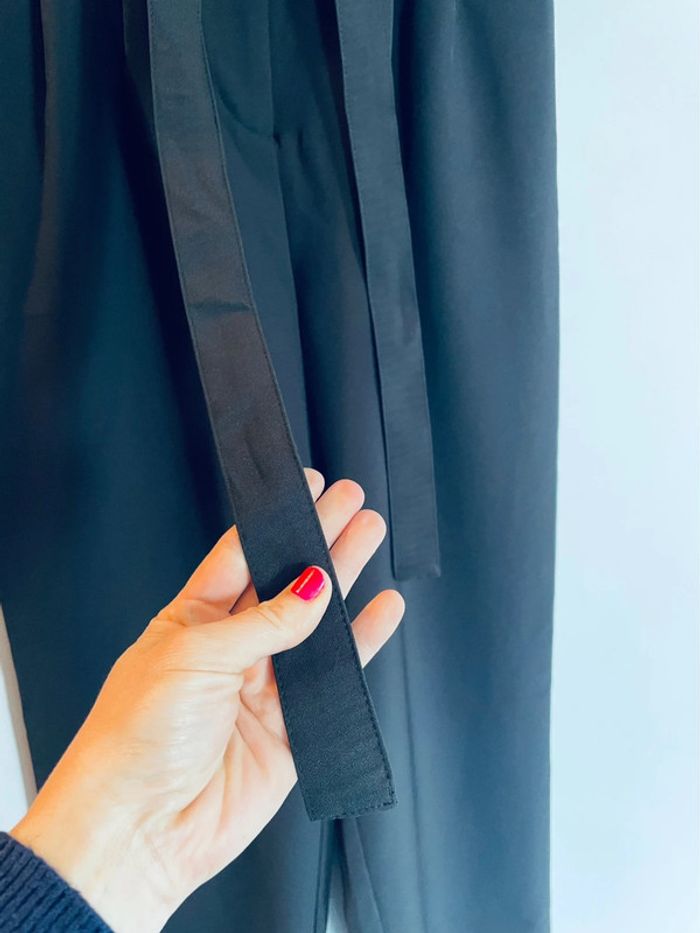 Pantalon noir léger taille haute été - photo numéro 3