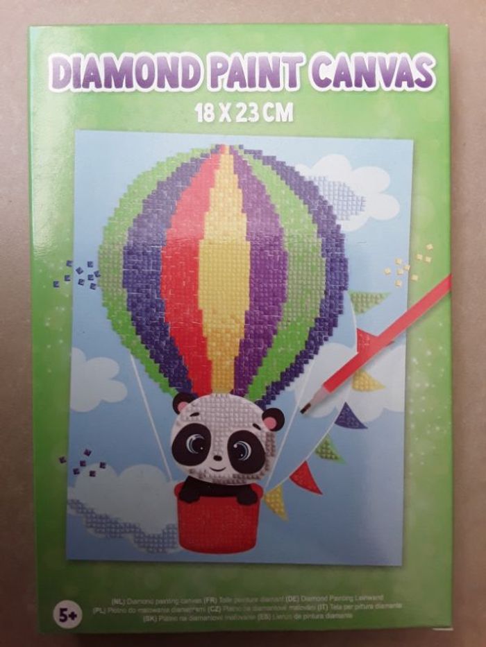 Toile peinture diamants "panda" NEUVE