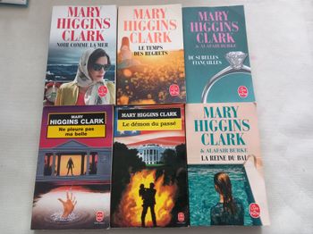 Lot de 6 romans policiers Mary Higgins Clark