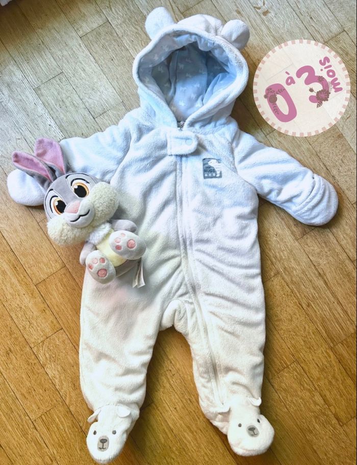 Combinaison pilote Ours polaire - 0/3 mois ❄️