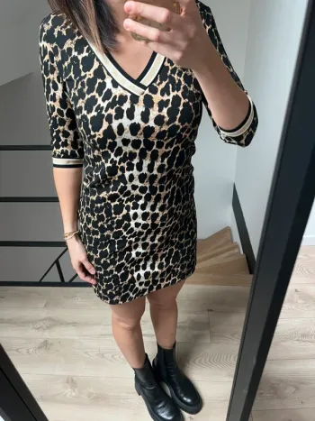 Robe léopard courte moulante taille unique