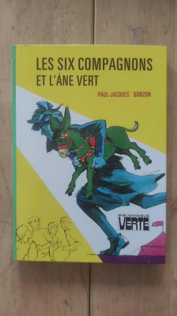 Les Six Compagnons et l'âne vert PJ Bonzon Bibliothèque verte cartonnée 1976 - photo numéro 1