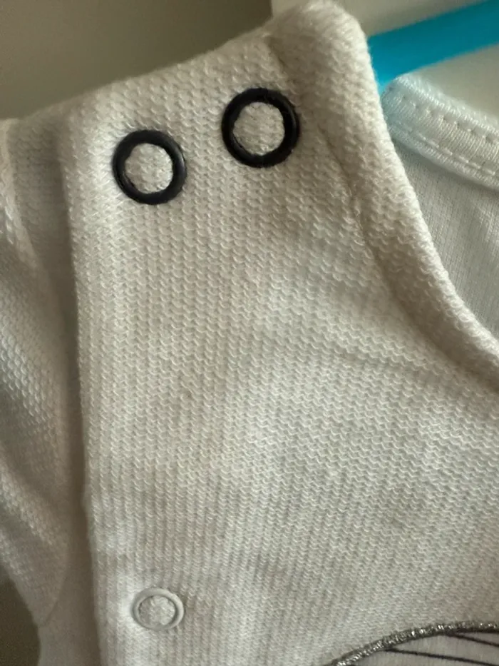 Grenouillère pyjama Obaïbi blanc neuf avec étiquette 3 mois - photo numéro 6