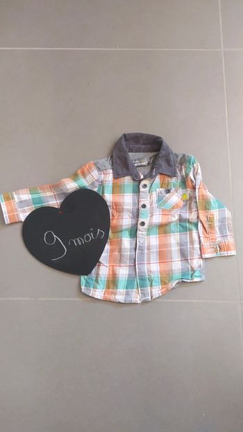 Chemise manches longues à carreaux