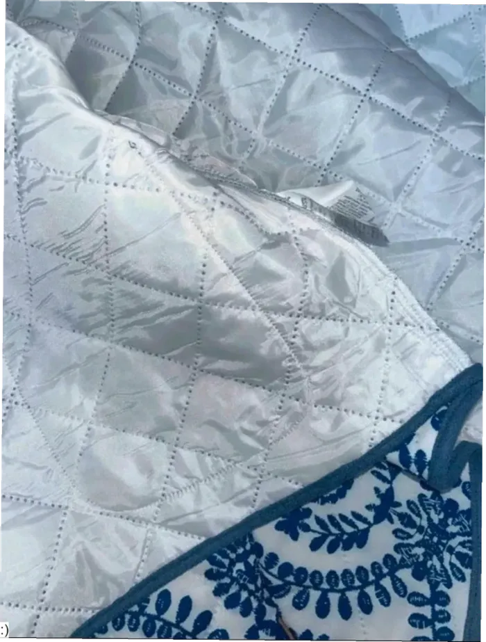 Veste Femme Matelassée Imprimé Floral Bleu Bohème - Taille M Neuf Jamais Porté - photo numéro 4
