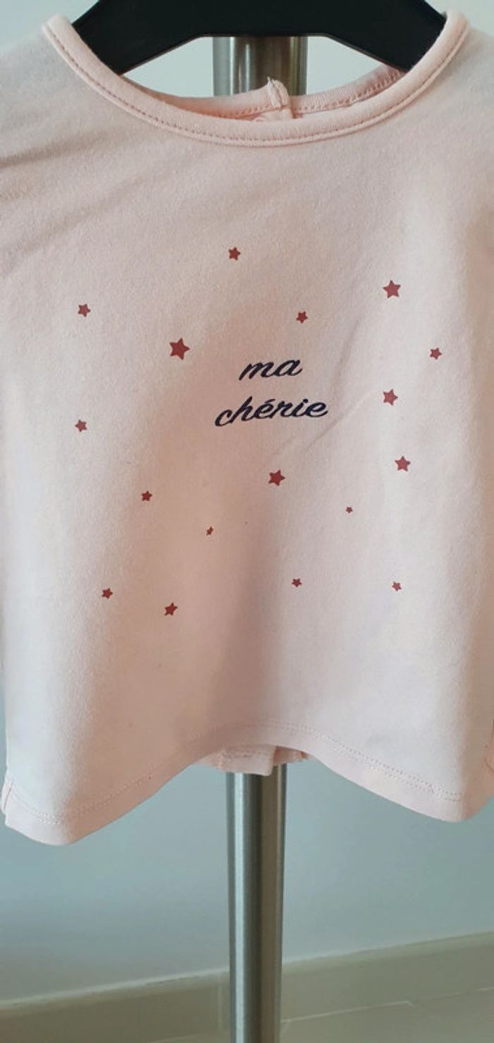 T shirt manches longues 6 mois fille - photo numéro 3