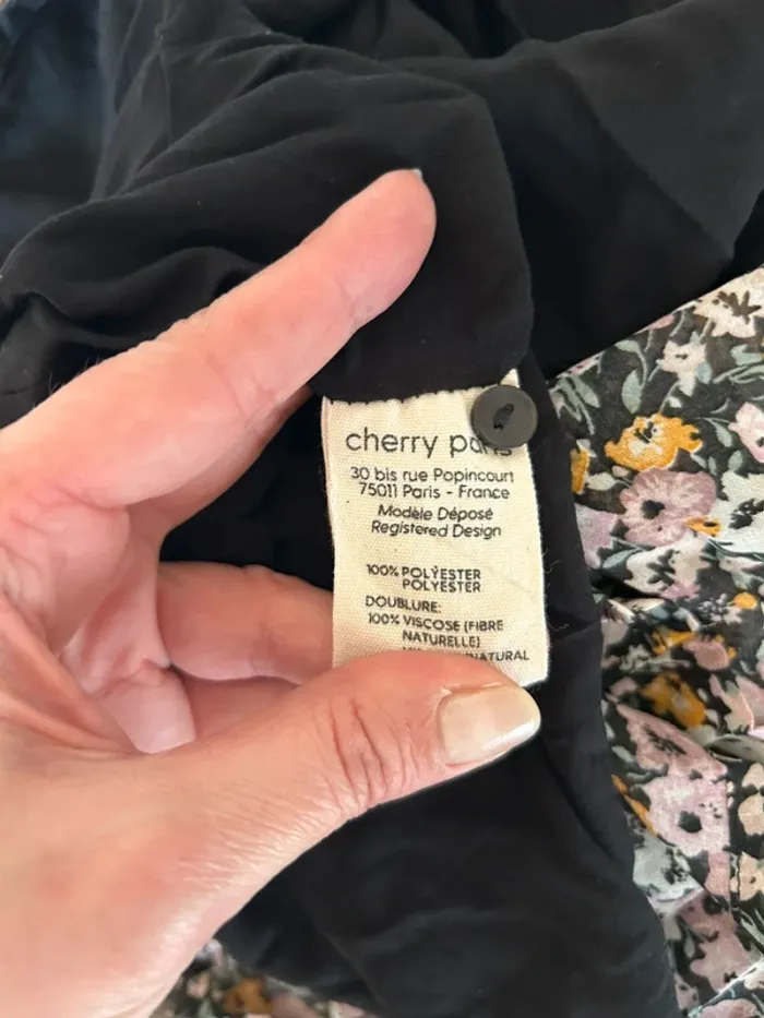 Cherry Paris robe voilée, imprimée, fleur florale taille 3/40 - photo numéro 9