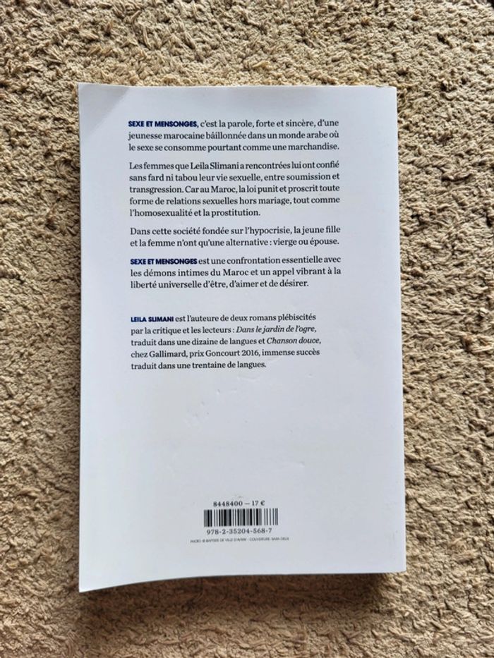 Sexes et mensonges de Leïla Slimani – Essai choc sur la sexualité au Maroc - photo numéro 2
