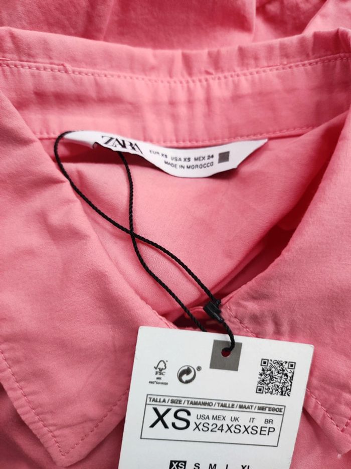 Chemise rose en coton - photo numéro 4