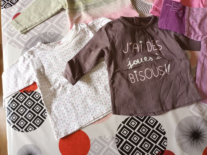 Lot 10 t-shirts manches longues Taille 3 mois 👧 - photo numéro 8