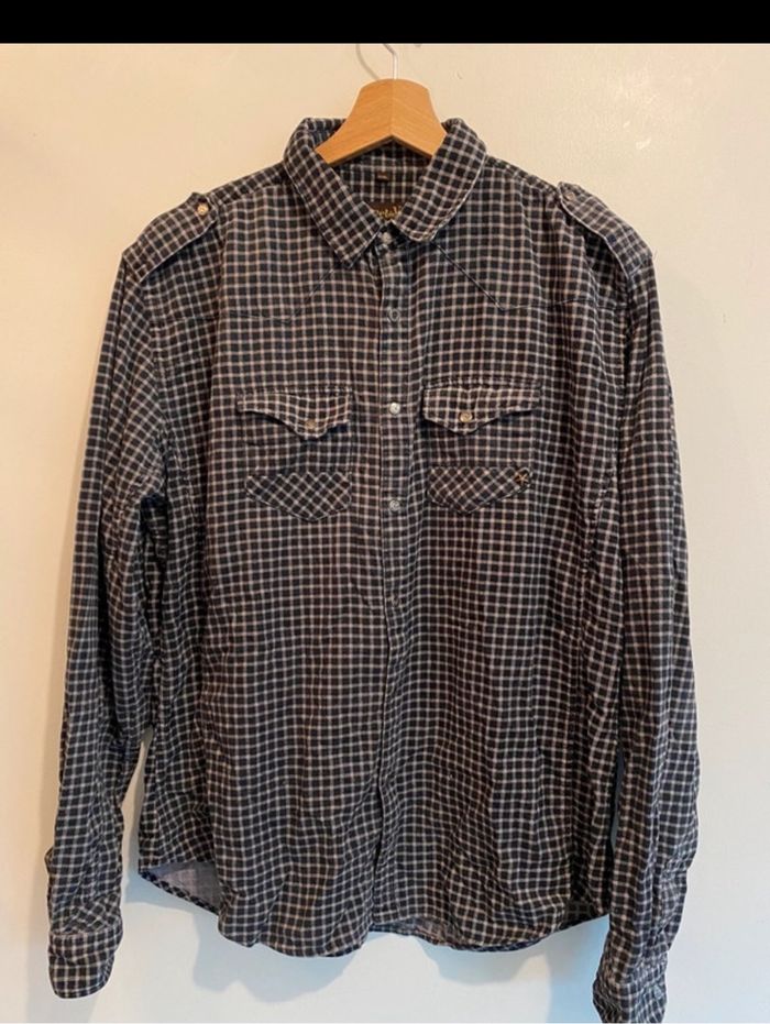 Chemise à carreaux homme Carnet de vol XL