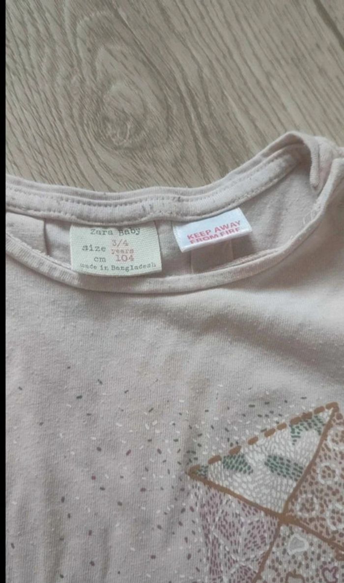 T shirt ML zara 4 ans - photo numéro 3