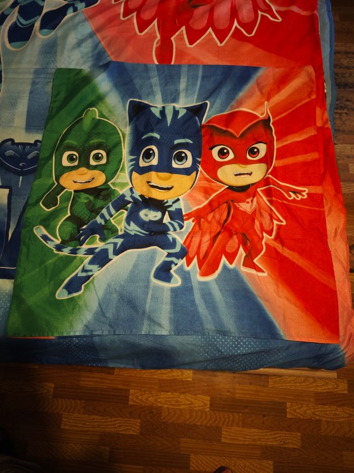 Housse de couette + taie d'oreiller 1 personne pyjamask - photo numéro 3