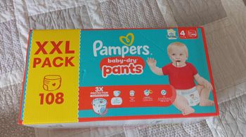 1 carton XXL  packs ( 108 couches ) Pampers Pants   taille 4 neuf jamais ouvert