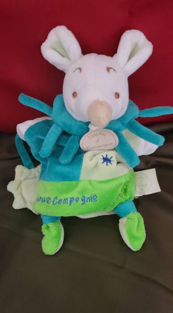 Doudou marionnette souris DOUDOU ET COMPAGNIE soleil souris verte