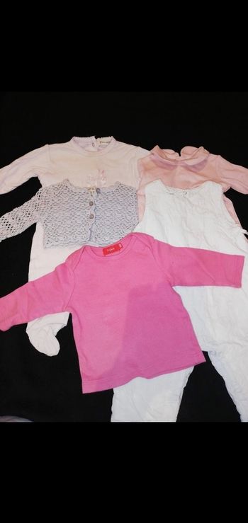 Ensemble fille 3 mois pyjama 1 pièce, ensemble blanc, tee shirt manche longue