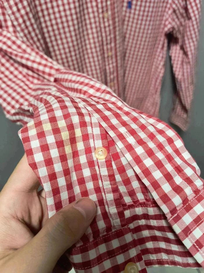 Chemise vintage Ralph Lauren à carreaux rouges – Slim Fit – Taille L – Style Y2K & Old Money - photo numéro 3