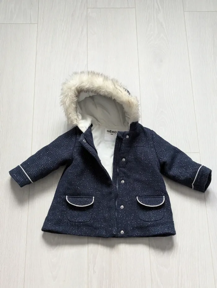 Manteau fille doublé polaire 18mois - photo numéro 2