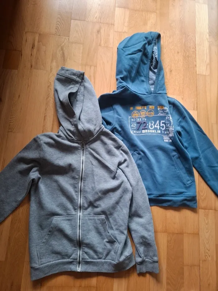 Lot sweat /gilet à capuche 10ans