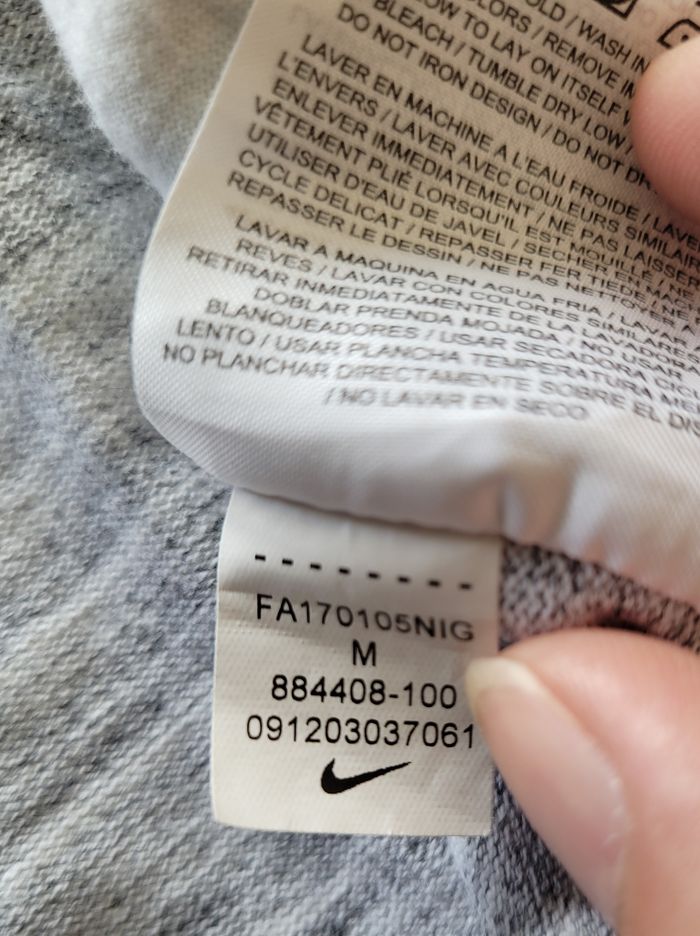Veste grise zippée, col cheminée, NIKE Taille M/L - photo numéro 6