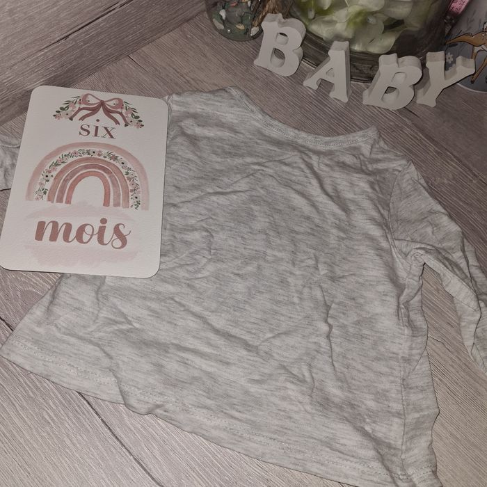 T-shirt manches longues 6 mois tex baby - photo numéro 4