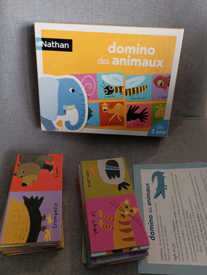 Jeu domino des animaux dès,2 ans Nathan