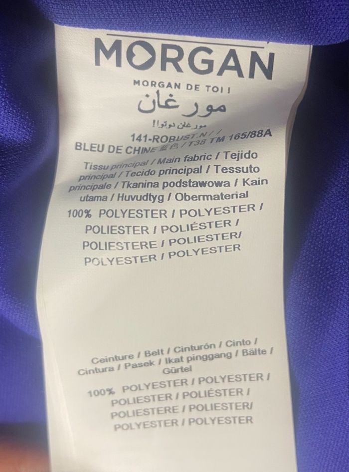 Robe bustier »Morgan »bleu et noire - photo numéro 7