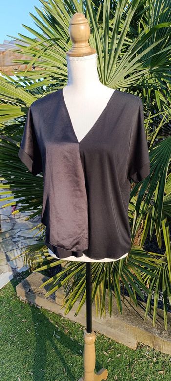 Top bi matière fluide Zara taille L