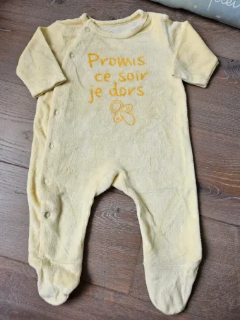 Pyjama velours mixte 3 mois