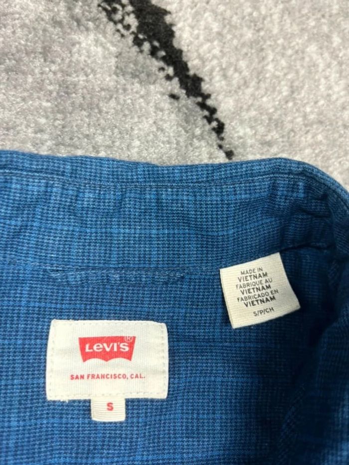Chemise bleu levis oversize large à carreau - photo numéro 7