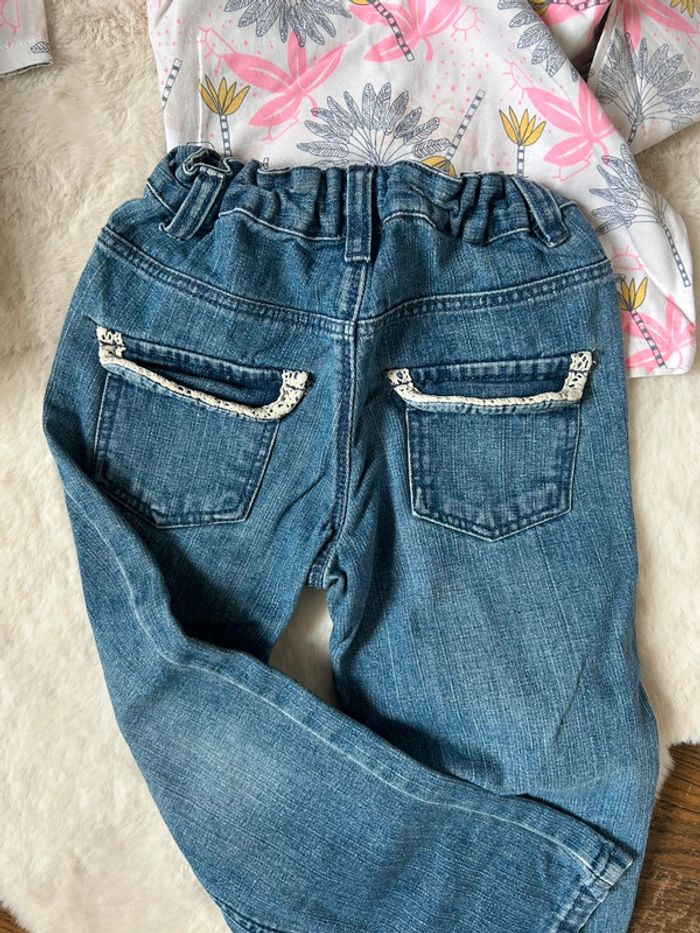 Lot jean + t-shirt fille 🌸 - photo numéro 2