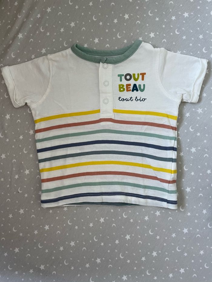 Ensemble pantalon + bretelles et t-shirt Mots D’Enfants - photo numéro 3