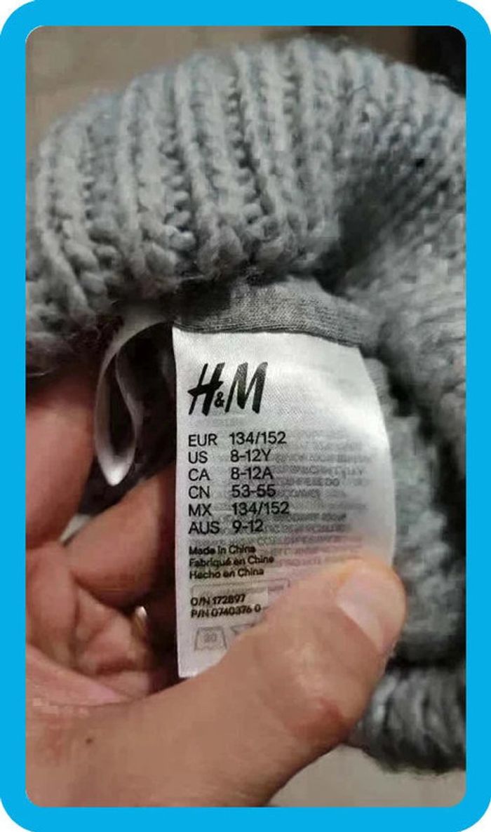 🌟 Bonnet à pompon H&M | Fille 8-12 ans | Gris chaud | Parfait état - photo numéro 3