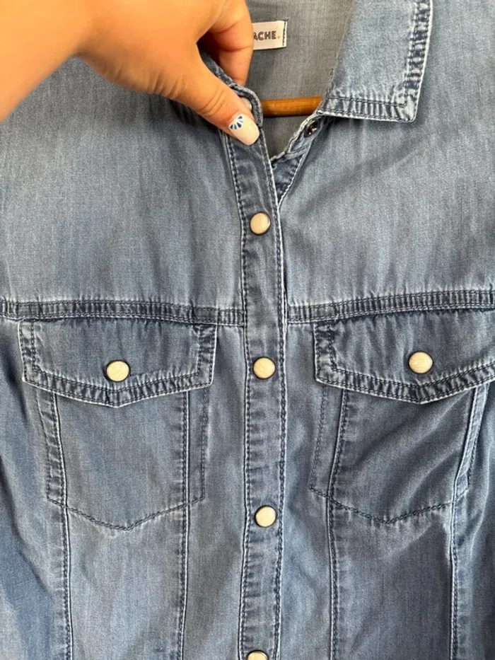 Chemise style jean Cache cache taille 34/XS - photo numéro 3