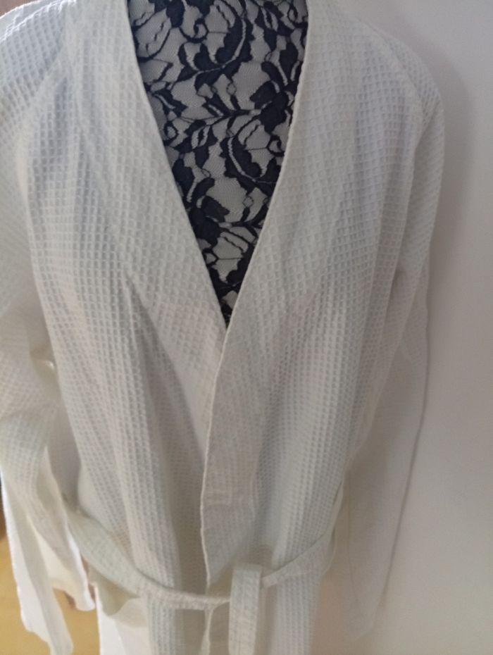 Joli peignoir grande taille 54/56 💯 coton mixte - photo numéro 4