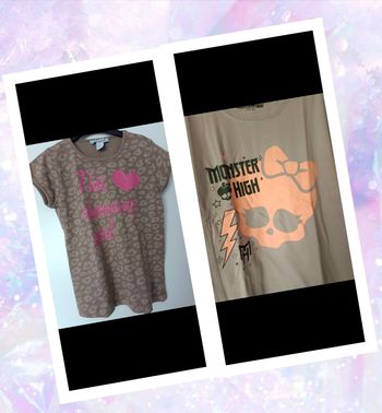 Lot de 2 tee-shirts fille en 6-7 ans 116-122 cm