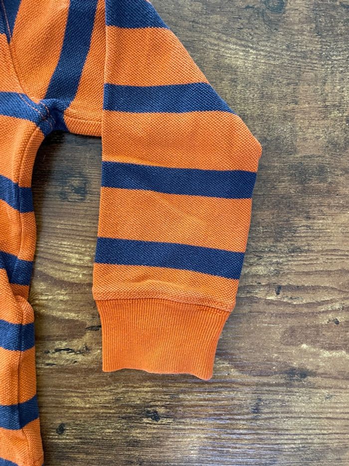 Polo à rayures oranges et bleues - photo numéro 3