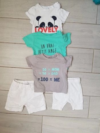 Lot tshirts manches courtes garçon 1mois
