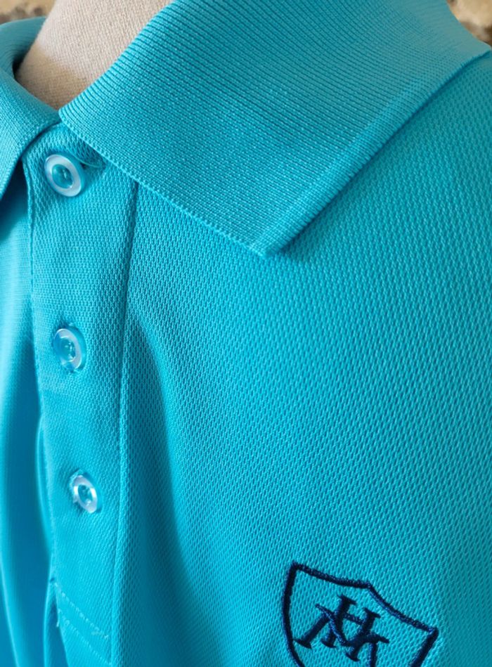 Polo manches courtes bleu turquoise L'Homme Moderne Taille M/L - photo numéro 7