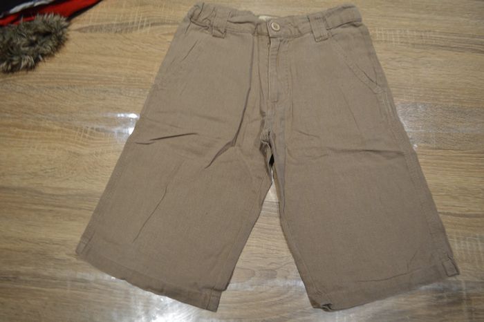 Bermuda lin In Extenso 8 ans beige Taille réglable