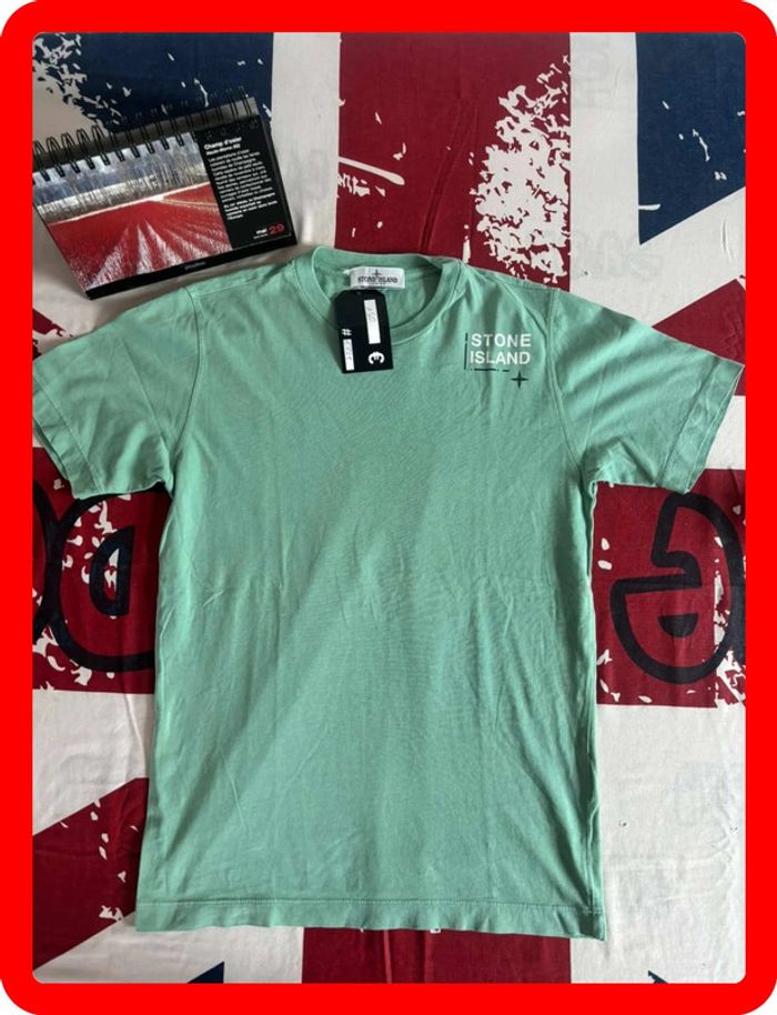 T-shirt Stone Island Junior taille xs vert menthe - photo numéro 2
