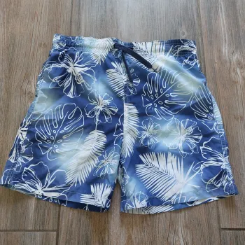 Short de bain LH la halle 10 ans bleu à motif
